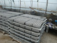 济南使用塑料托板客户生产砖现场