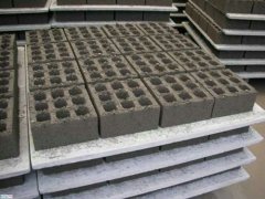 黑龙江使用PVC托板客户生产水泥砖现场